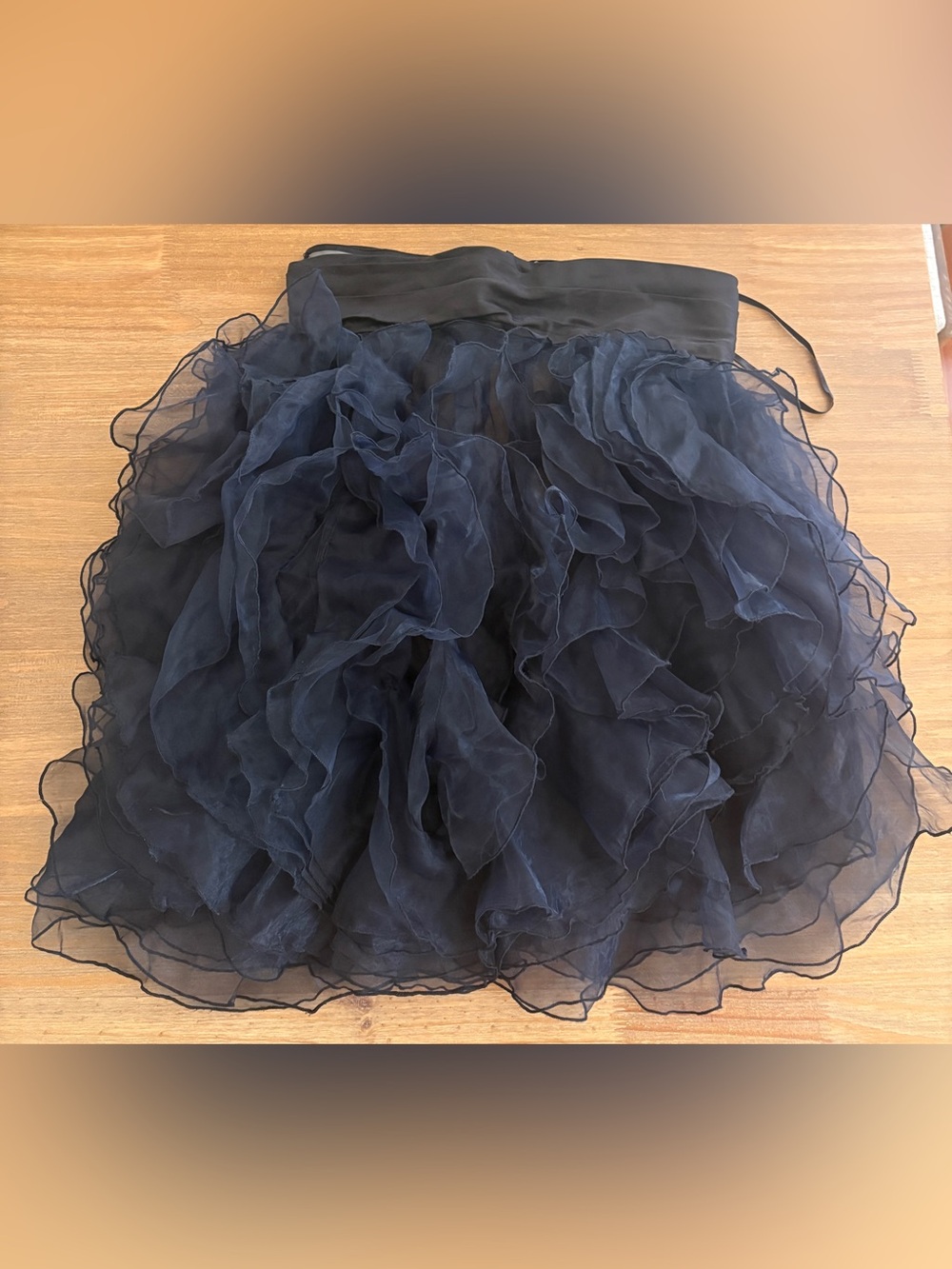 Zac Posen for Target Black Ruffled Tulle Mini Skirt